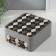 Casket to the leatherette for jewelry "Cell" gray 20x22.5x9.5 cm