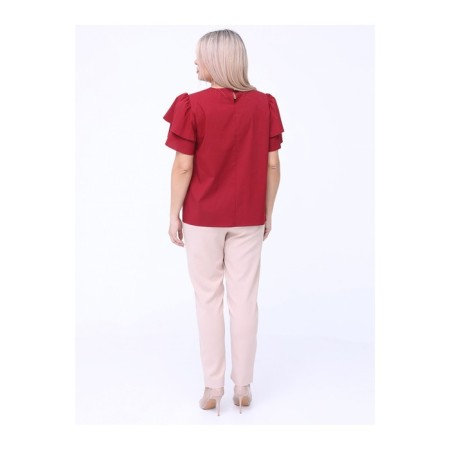 Female trousers, size 58, beige color-6