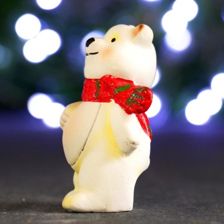 Figure "Bear in a Sunny scarf" 3x4x8cm-1