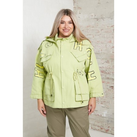 Women's jacket, size 62, light green color