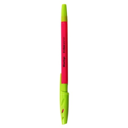 Ballpoint handle Berlingo "Tribase Grip Fuze", 0.7 mm, flu, blue, mix-2