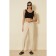 Women's pants on elastic band Eliseeva Olesya, size 54, beige color