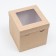 The box is folding, the lid is, with a window, craft, 15 x 15 x 15 cm