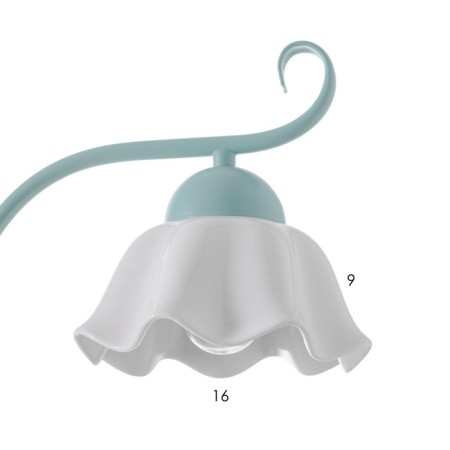 Luracia chandelier 3he27 40W green-white 69x69x37-72 cm Bayerlux-6