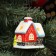 Christmas porcelain toy "House New Year No. 1", fastening loop, 7 cm