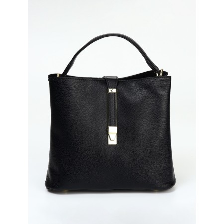 Bag Female Tout with zipper, black color-2