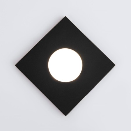 Submissive moisture -proof lamp Elektrostandard, Flicks, 84x84x27 mm, GU10, black matte color-3
