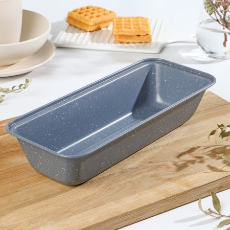 The form for baking is the shade “marble. Bread ", 31.5 × 13 × 6.5 cm, anti -stick coating, gray color
