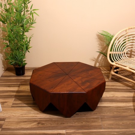 Journal table 85x85x31 cm, mankid tree