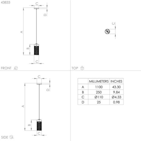 Kilnsdale chandelier, 1x40W E27-3
