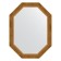 Mirror in the baguette frame, aged bronze with weaving 70 mm, 63x83 cm