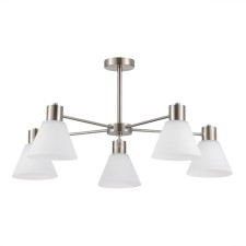 Ceiling EVOLUCE lamp. Sle1561-103-05. Arki. 5x60 watts, E27, 76x76x38 cm, Nickel color