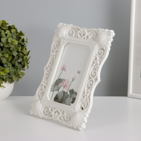 Photo frame plastic 10x15 cm "Rococo" white 22.5x17.8 cm-2