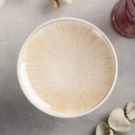 Ceramic dish for the gravity cake, 16.5 × 8.5 cm, beige color-1