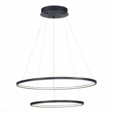 Suspension lamp ST LUCE. ST603.443.56. 1x56 W, LED, 4000K, 3640 LM, 60x60 cm, black color
