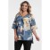 Female blouse, size 52, gray, beige color