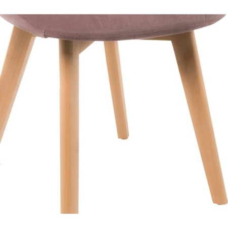 Wooden stool Filip an array of beech/velor, natural/light violet 46x53x83 cm-7