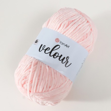 Yarn "Velour" 100% micropoliester 170m/100g (866 bl. Pink)-1