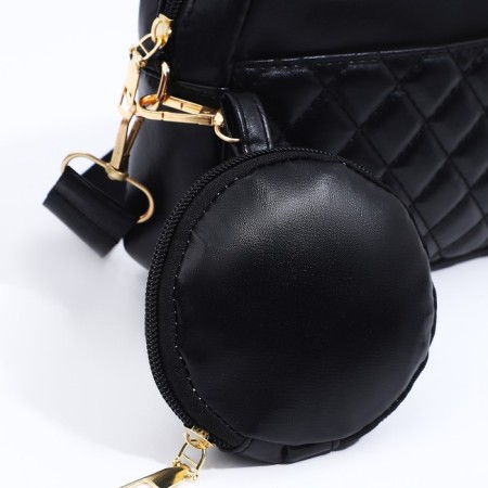 Bag Cross-Bodi with a zipper, black color-6