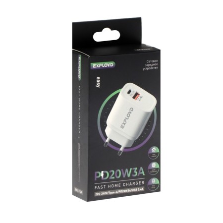 EXPLOYD EX-Z-1128, USB/USB-C, 3 A, 20 W, fast charging-2