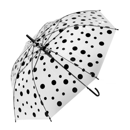 Children's umbrella "peas", semi -automatic, r = 45cm, transparent/black color-1