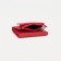 Women's wallet on the button, red color