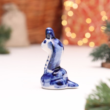 Souvenir "Snake", No. 17, Gzhel, 6 cm-1
