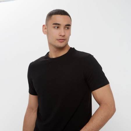 Men's T-shirt Minaku Slim Fit: Black color, rr 44-5