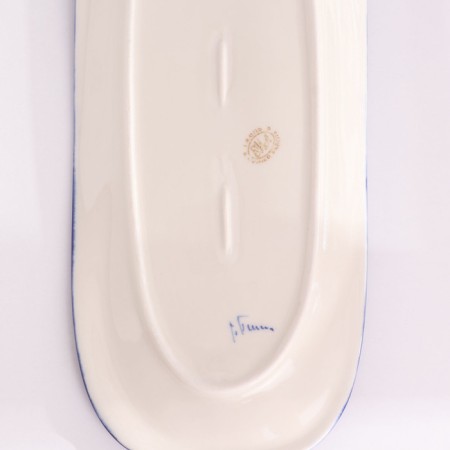 Barbecue dish, 29x13 cm, gzhel, porcelain-2