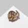 Brooch "Leaves" autumn landscape, color in gold