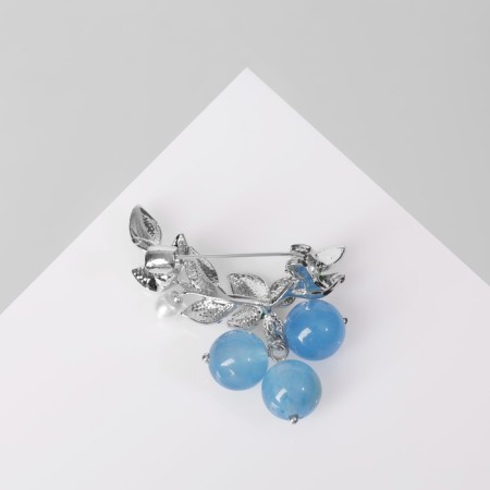 Brooch "Berries" agate, the color of green and blue in silver-1