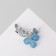 Brooch "Berries" agate, the color of green and blue in silver