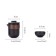 A set for a tea ceremony 6 items per 4 people: a cup 35 ml, a kettle 300 ml, black