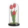 Night "Tulips" LED 3HAAA Red 10.5x10.5x22cm