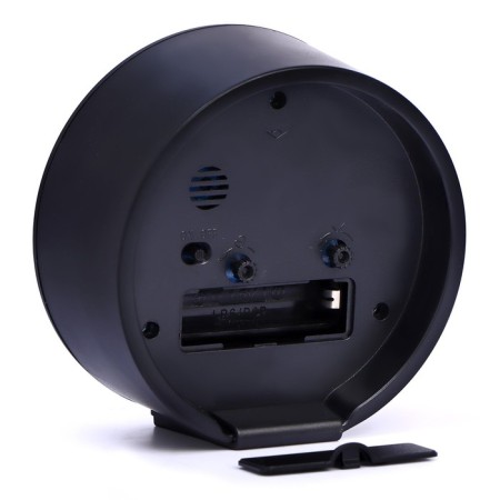 Clock - desktop an alarm clock, discrete move, 12 x 12 cm, aa-2