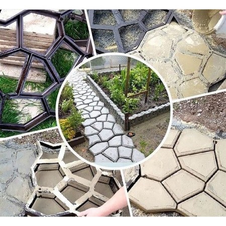 Form for a garden path 50 x 50 cm, black-6
