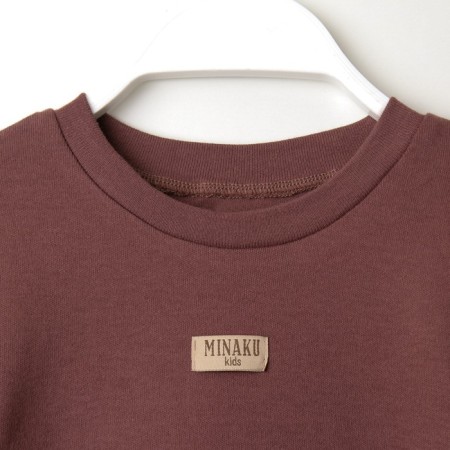 Kidsa (sweatshirt, shorts) minku, brown color, height 116 cm-6
