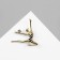 Brooch "Gymnast with the ball", the color is black and white in gold