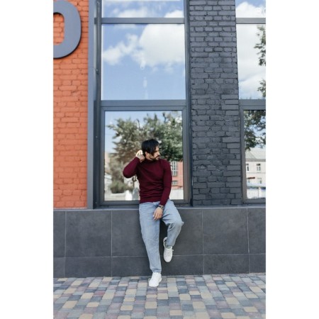 Jumper male ise, size 56, burgundy color-8