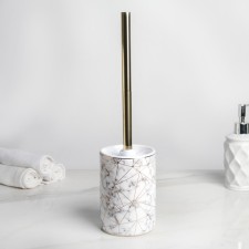 Lily brush with a stand “Lily”, 9.5 × 9.5 × 37 cm, white color