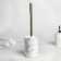 Lily brush with a stand “Lily”, 9.5 × 9.5 × 37 cm, white color