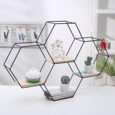 2-tier shelf of the loft, 41 × 59 × 9.5 cm, black color