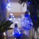 Garland “thread” 3 m dews with nozzles “volumetric bulbs”, IP20, silver thread, 100 LED, glow blue, 3.5 in