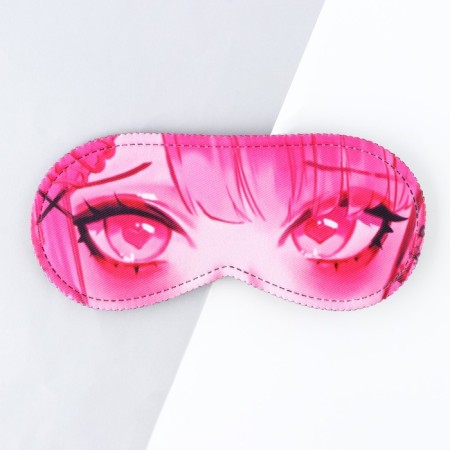 Sleep mask "Asami", 19.3 x 9.5 cm, pink color