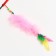Domesticon-pink with feathers, downy tail and beads, pink