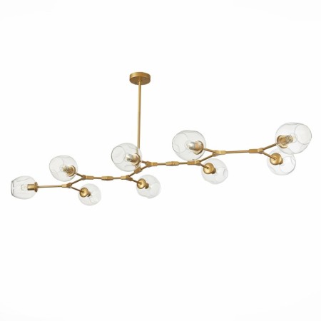 Suspended EVOLUCE lamp. Sle154823-09. Rametto. 9x40 watts, E27, 233x82x33 cm, golden color-5
