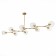 Suspended EVOLUCE lamp. Sle154823-09. Rametto. 9x40 watts, E27, 233x82x33 cm, golden color