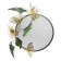 Wall metal decor with mirror "openwork flowers" 86.4x71.1x8.3 cm