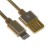 Lightning cable - usb, 2.1 a, metal braid, 1 meter, golden