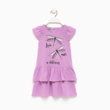 Dress for girls, lilac color, height 116 cm